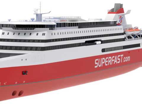 Ship Superfast XII - Superfast Ferries 3D Model