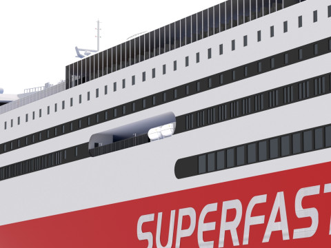 Судно Superfast XII - Superfast Ferries 3D Модель