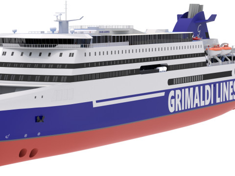 Круиз на корабле Ausonia - Grimaldi Lines 3D Модель