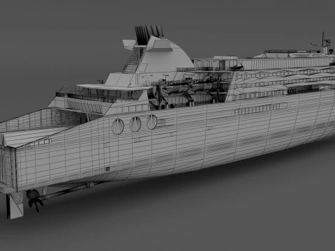 Nave Crociera Ausonia - Grimaldi Lines Modello 3D