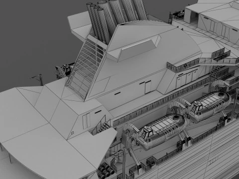 Nave Crociera Ausonia - Grimaldi Lines Modello 3D