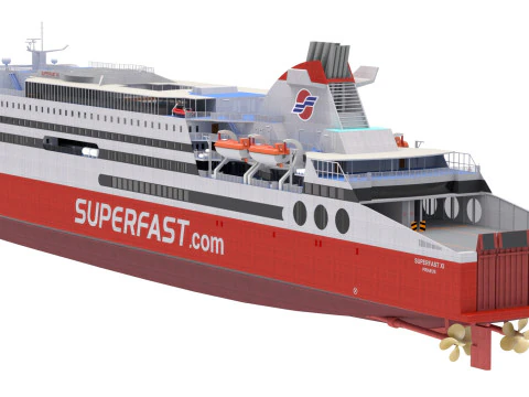 Superfast XI - Superfast Ferries Ship 3D Model