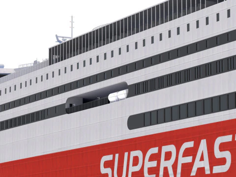 Superfast XI - Superfast Ferries Ship 3D Model