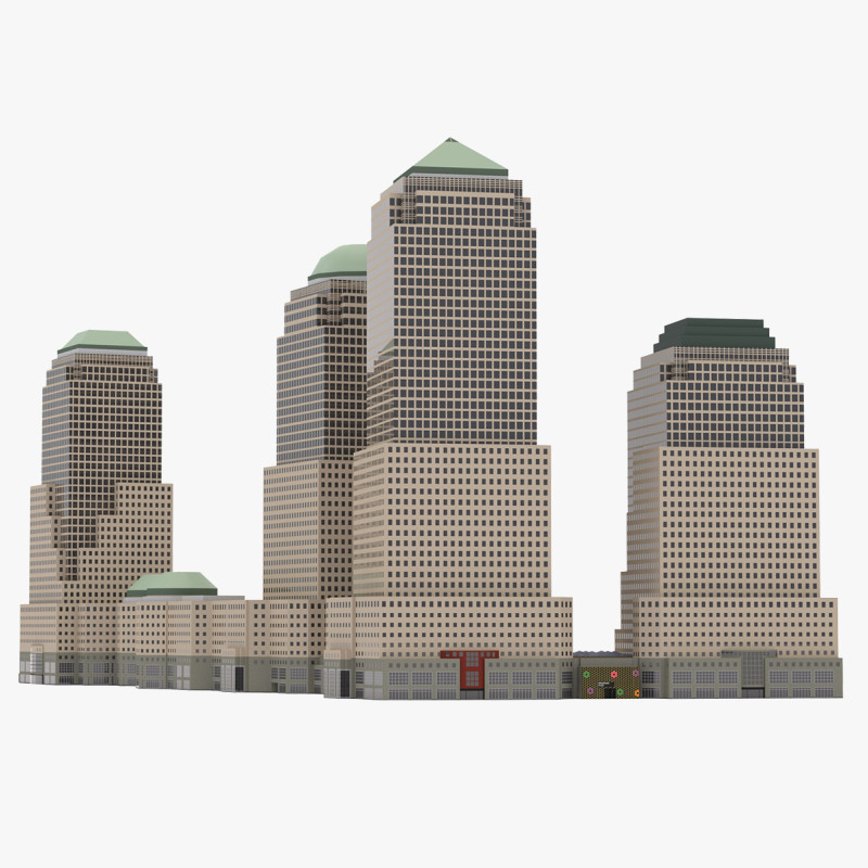 Брукфилд Плейс 3D Модель .c4d .max .obj .3ds .fbx .stl .blend 