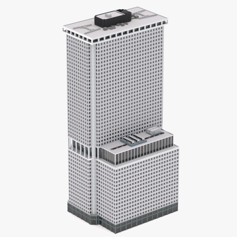 Bir New York Plaza 3D Model .c4d .max .obj .3ds .fbx .stl .blend