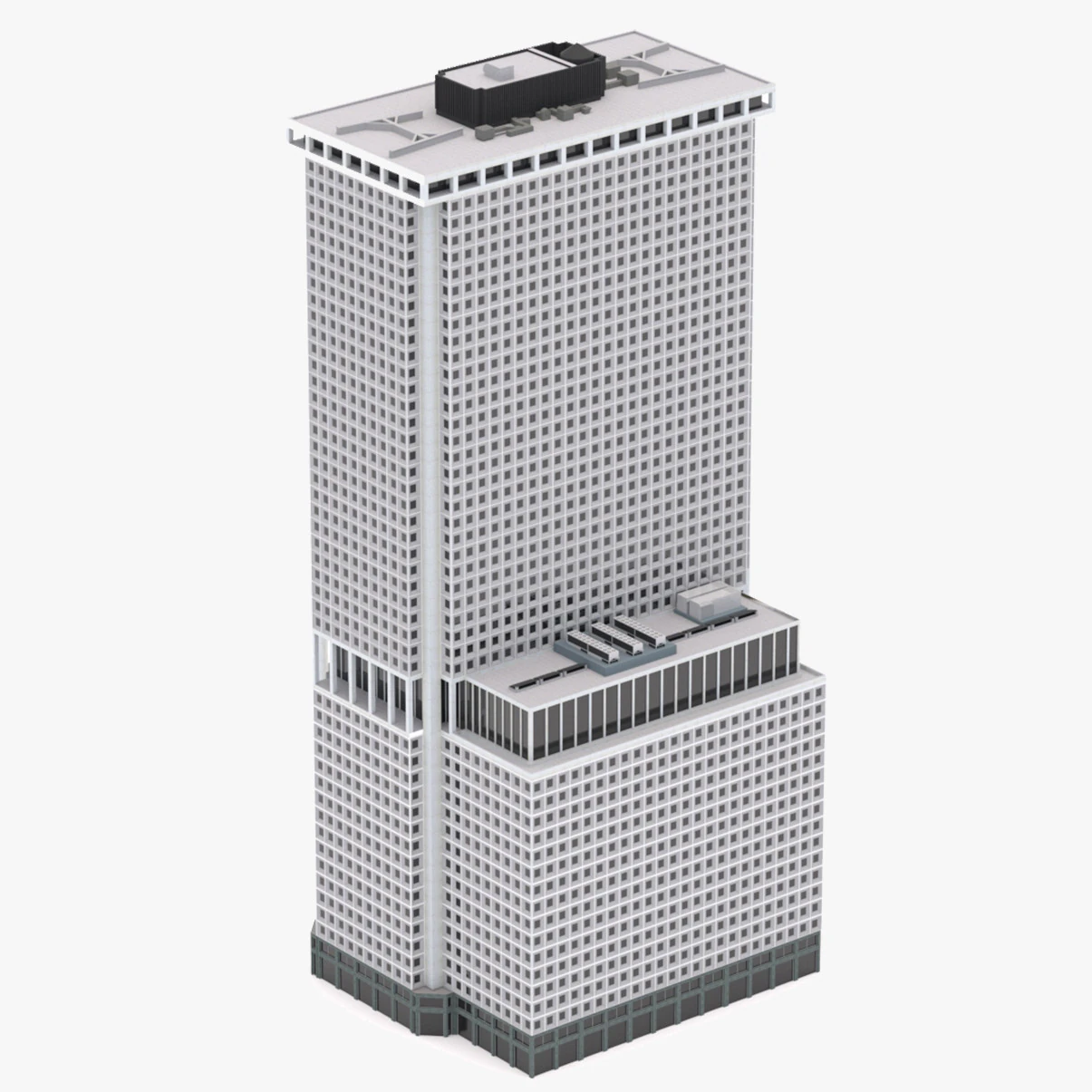 One New York Plaza 3D Model .c4d .max .obj .3ds .fbx .stl .blend 