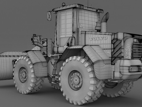 Carregadeira Volvo l90f 2 Modelo 3D