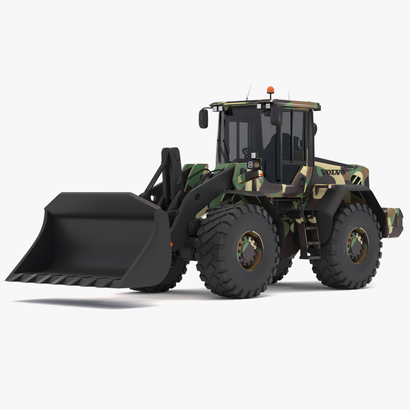 Ładowarka Volvo l90f wojskowa Model 3D .c4d .max .obj .3ds .fbx .stl .blend