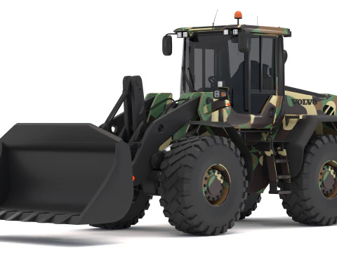 Volvo l90f Loader Military 3D Model