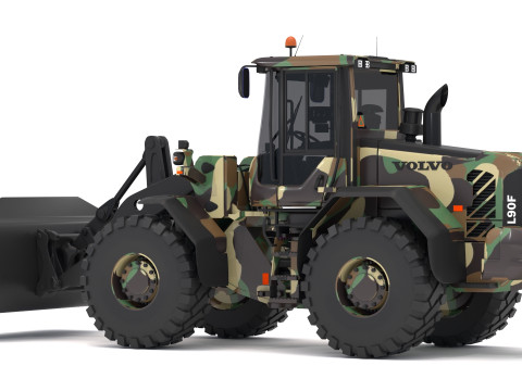 Ładowarka Volvo l90f wojskowa Model 3D