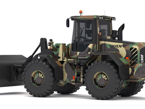 Volvo l90f Loader Military 3D Model