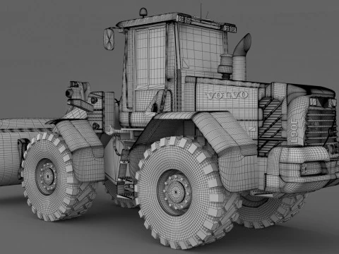 Volvo l90f Loader Military 3D Model
