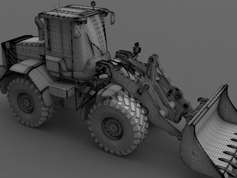Ładowarka Volvo l90f wojskowa Model 3D