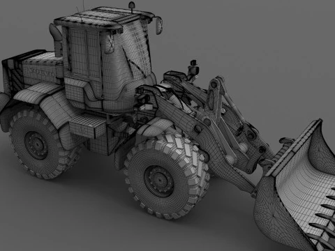 Volvo l90f Loader Military 3D Model
