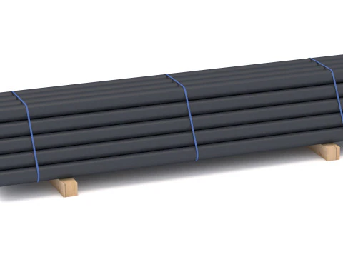 PVC Pipe with Pallet 3D Model
