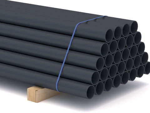 Труба ПВХ с поддоном 3D Модель