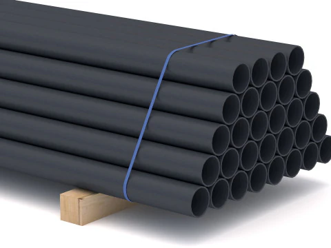 PVC Pipe with Pallet 3D Model