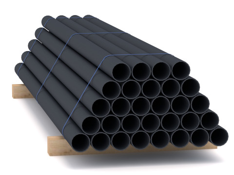 Труба ПВХ с поддоном 3D Модель