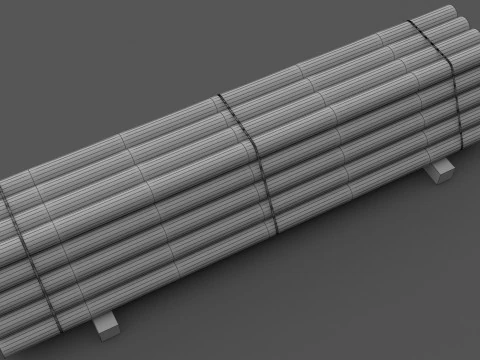 PVC Pipe with Pallet 3D Model