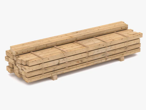 Balok Kayu 01 Model 3D