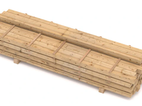 Wooden Beams 01 3D Model