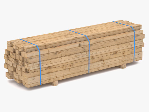 Ahşap Kirişler 02 3D Model