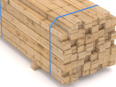 Poutres en bois 02 Modèle 3D