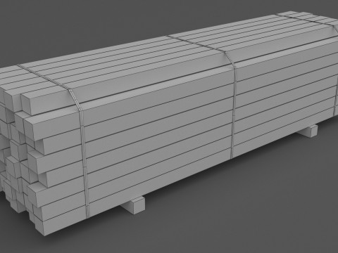 Poutres en bois 02 Modèle 3D