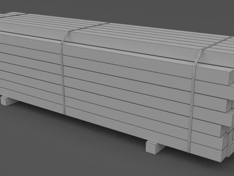 Wooden Beams 02 3D Model