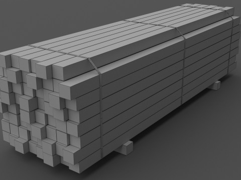 Poutres en bois 02 Modèle 3D