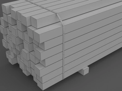Wooden Beams 02 3D Model