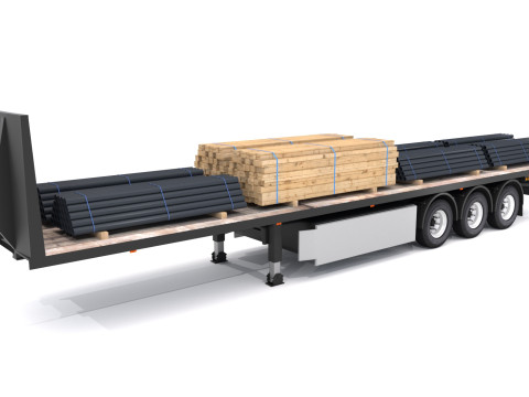 Industrial Trailer 02 3D Model