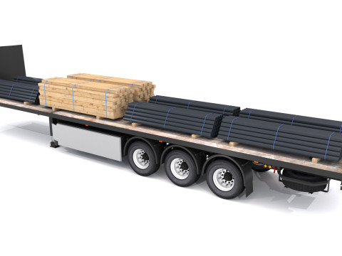 Industrial Trailer 02 3D Model