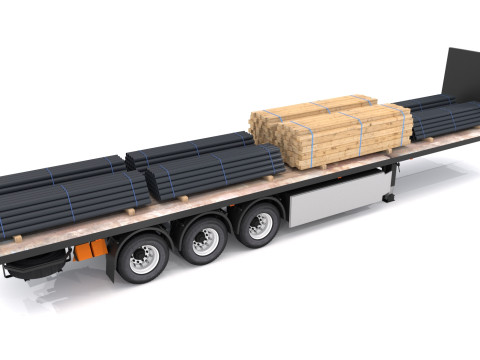 Industrial Trailer 02 3D Model