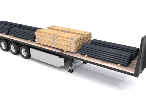 Industrial Trailer 02 3D Model