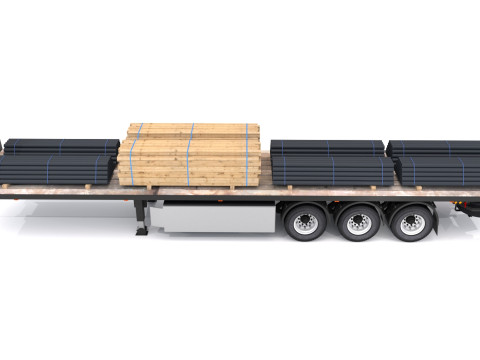 Industrial Trailer 02 3D Model