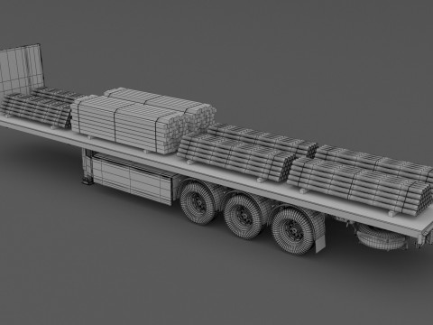 Industrial Trailer 02 3D Model