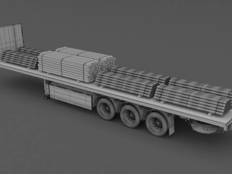 Industrial Trailer 02 3D Model