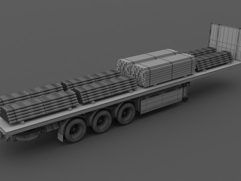 Industrial Trailer 02 3D Model