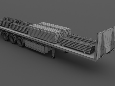 Industrial Trailer 02 3D Model