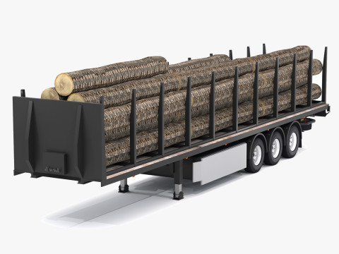 Holzanhänger 3D Modell