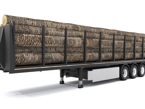 Holzanhänger 3D Modell