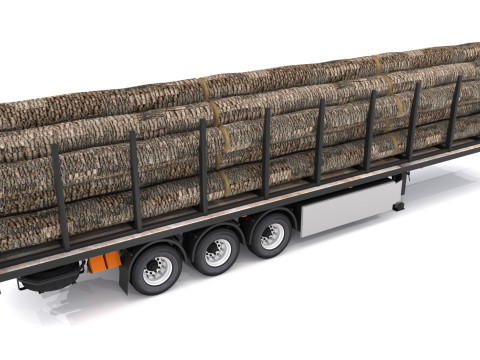 Holzanhänger 3D Modell