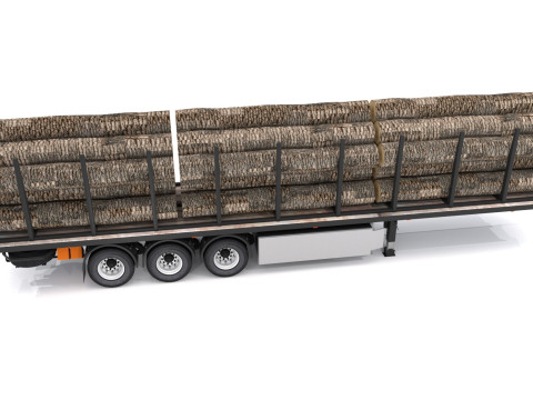 Holzanhänger 3D Modell