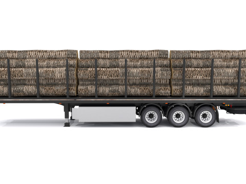 Holzanhänger 3D Modell