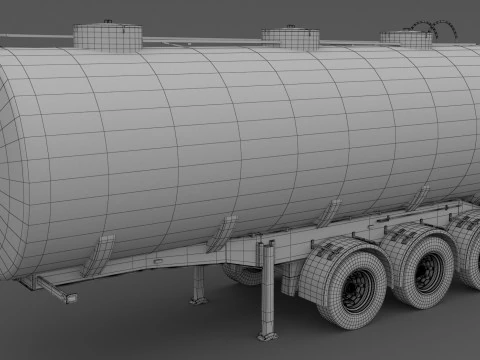 टैंक ट्रेलर 3D मॉडल