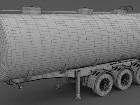 Trailer Tangki Model 3D