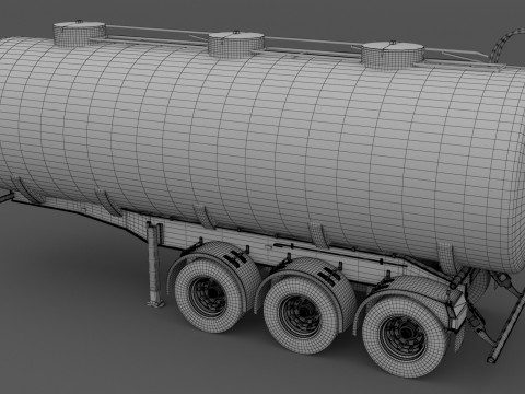 Trailer Tangki Model 3D