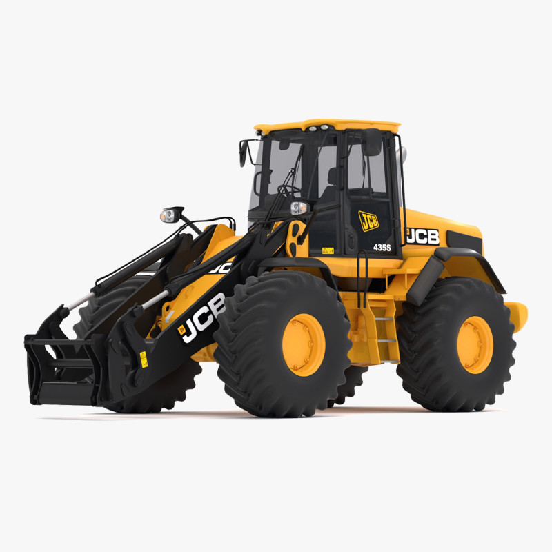Навантажувач JCB 435s 3D Модель .c4d .max .obj .3ds .fbx .stl .blend