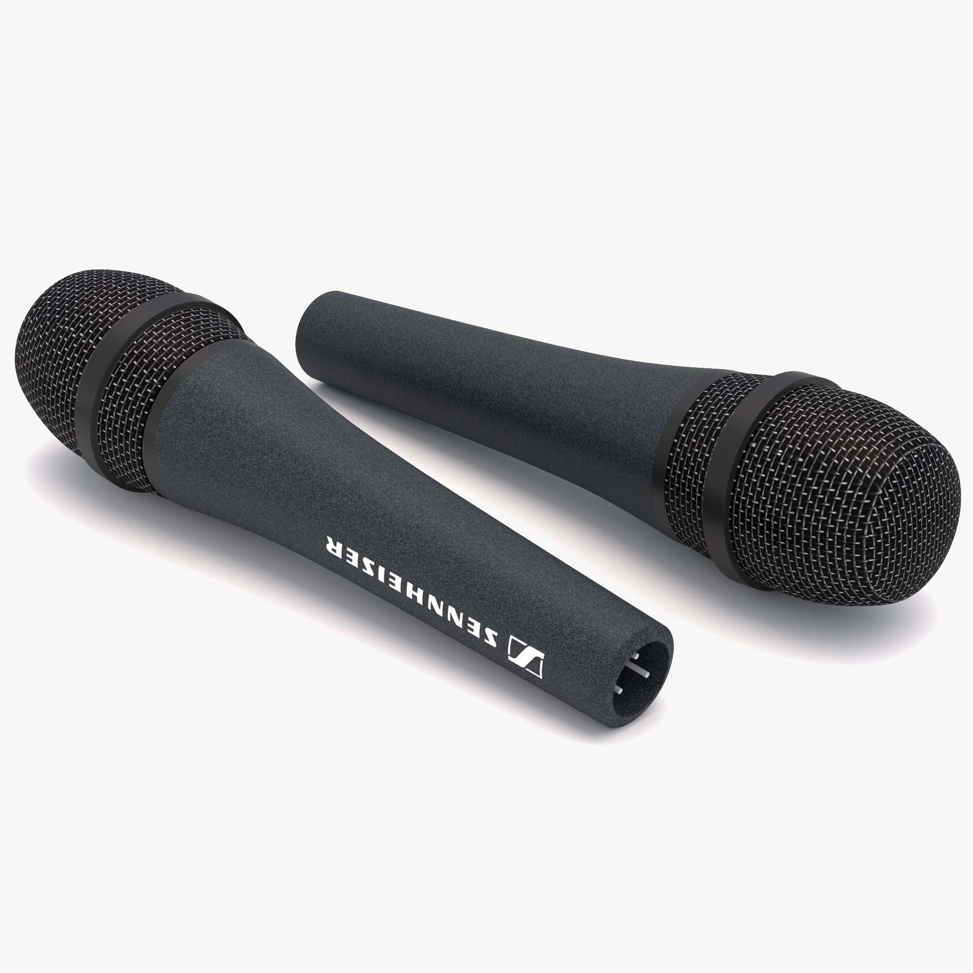 Sennheiser E845 Vocal Microphone 3D Model .c4d .max .obj .3ds .fbx .stl .blend 